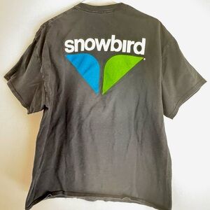Snowbird Ski Resort Logo Black T-Shirt. Men’s XL. Ski Utah